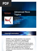 Advanced Rexx Topics