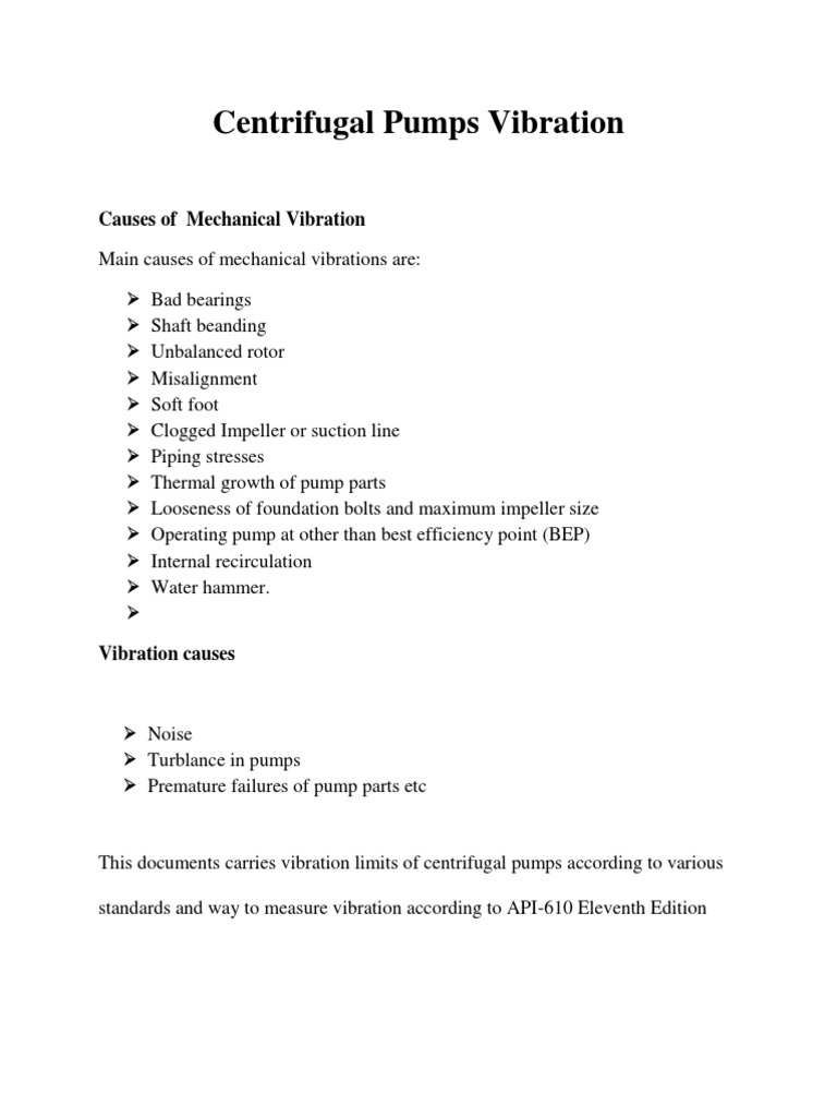 Centrifugal Pump Vibration Limits 2013 | PDF | Chemical Equipment | Pump