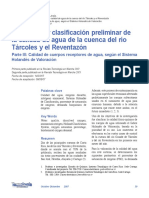 EvaluacionYClasificacionPreliminarDeLaCalidadDeAgua (Costa Rica)