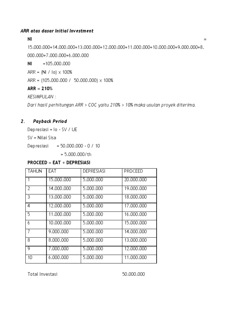 Arr Atas Dasar Initial Investmentsxdsxd