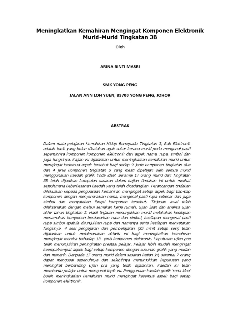 Kajian Tindakan Khb Pdf