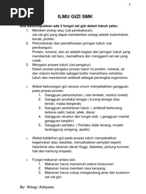 Bila Dikelompokkan Ada 3 Fungsi Zat Gizi Dalam Tubuh Yaitu