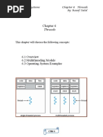 Threads: 6.1 Overview 6.2 Multithreading Models 6.3 Operating System Examples