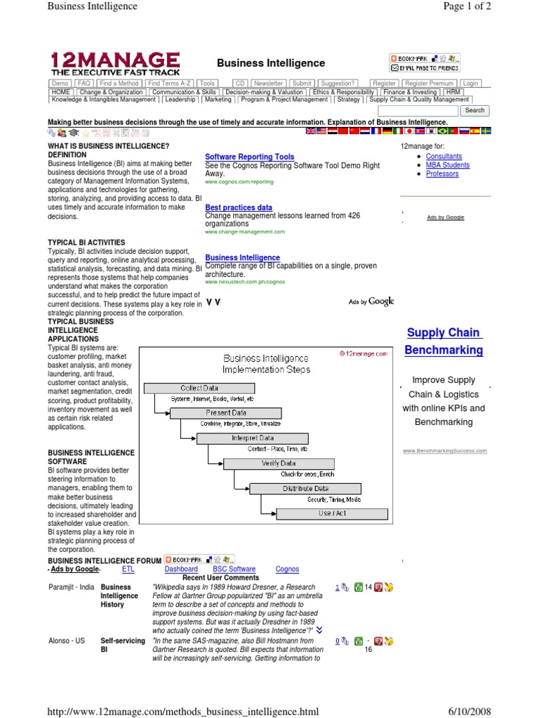 Business Intelligence PDF | PDF | Business Intelligence | Computing
