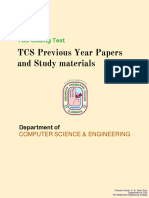 TCS Previous Year Papers and Study Materials