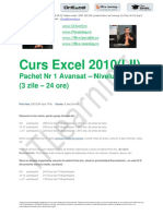 Curs Excel 2010 Pachet Complet PDF