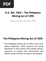 Revised Irr of Mining Act of 1995