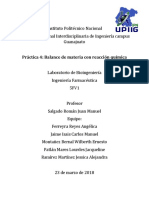 Practica 4: Balance de Materia Con Reacción Química