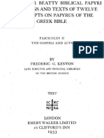 Chester Beatty Biblical Papyri ... Texts of Twelve Mss. On Papyrus Greek Bible. Fasc - II Evs-Hch (F. Kenyon) PDF