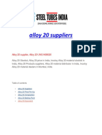 Alloy 20 Suppliers