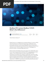 Modbus RTU Versus TCP/IP