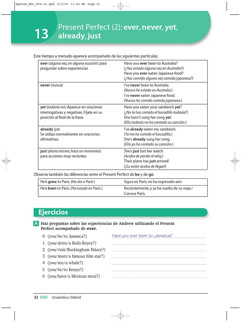 Present Perfect PDF | PDF | Artes del Lenguaje y Comunicación