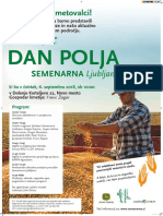Plakat 50X70cm Kmetija Franc Žagar Dan Polja 2018 Semenarna Ljubljana