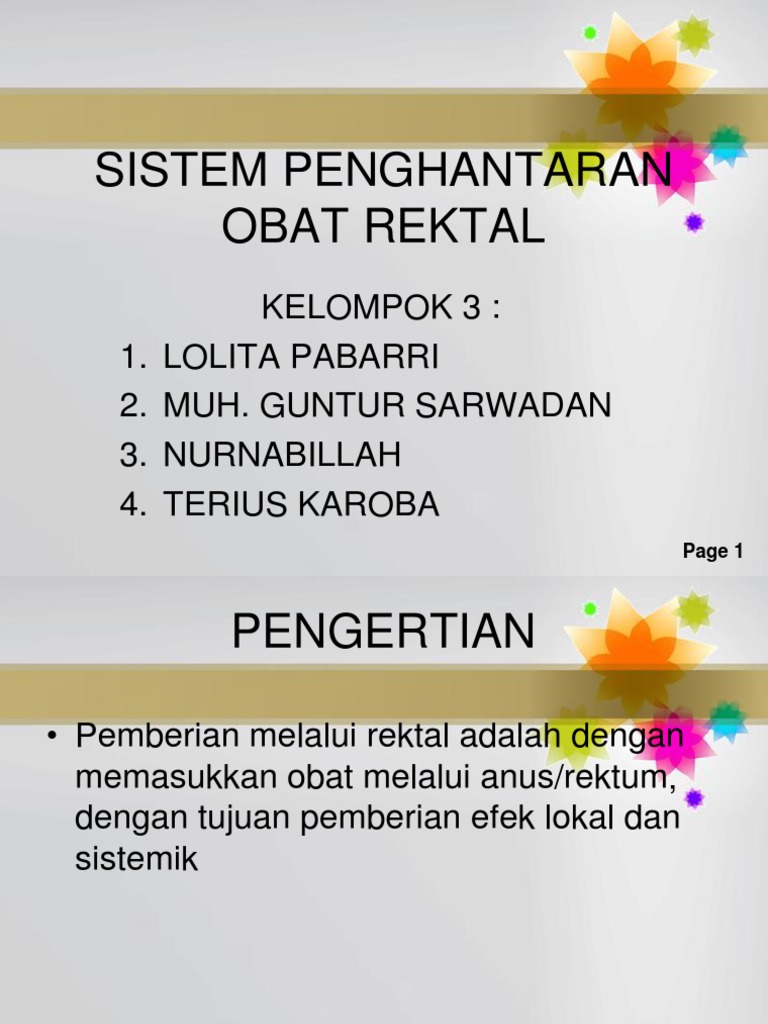 Pemberian Obat Melalui Rektal | PDF