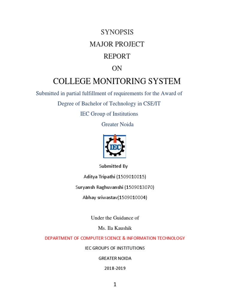 College Monitoring System Overview | PDF | Java (Programming Language ...