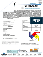 CITROSAN sanitizante natural para alimentos y superficies