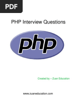 PHP Interview Questions For Freshers 2018