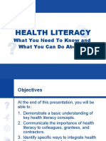 Improve Health Outcomes with Effective Health Literacy