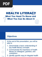 SAHL-E Health Literacy Assessment Guide | PDF | Health Sciences | Human ...