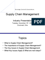 Supply Chain Management: Industry Presentation