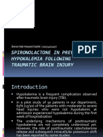 Spironolactone in Preventing Hypokalemia Following Traumatic Brain Injury