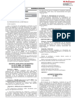 Decreto Legislativo Que Modifica La Ley #28806 Ley General de Inspección Del Trabajo