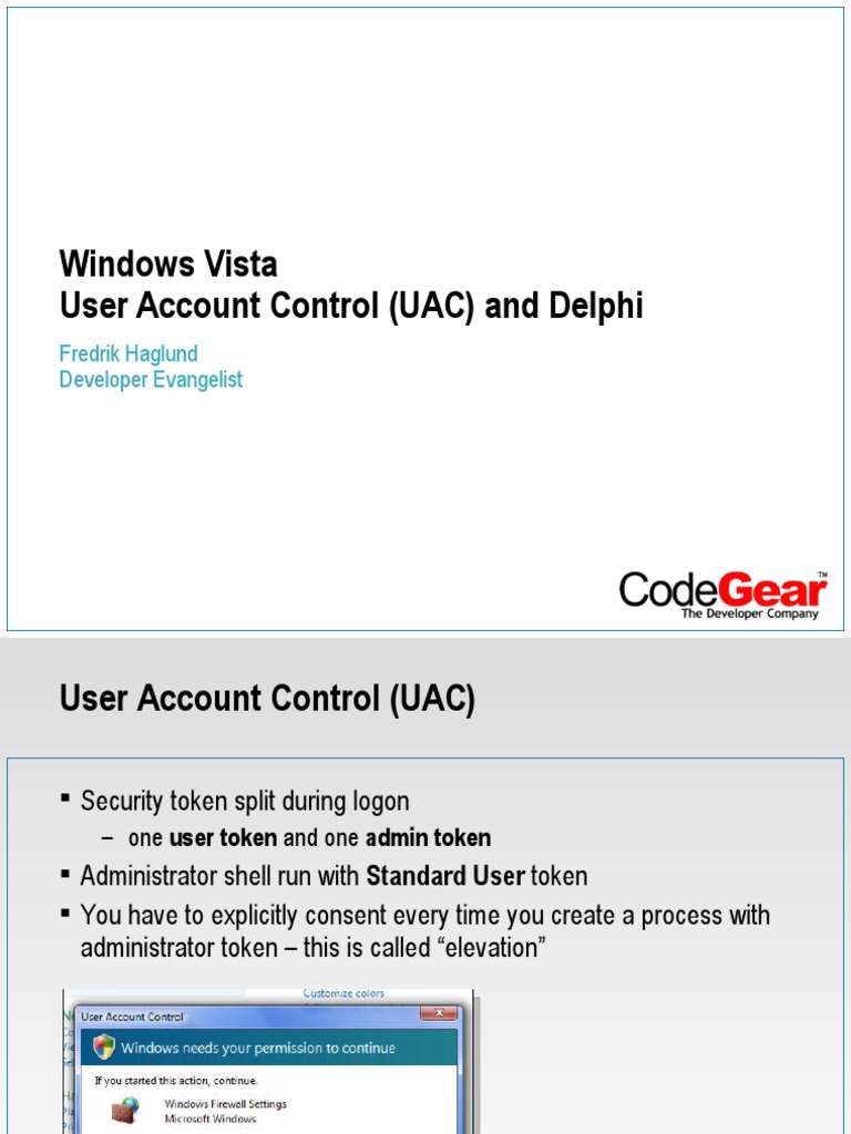 User account control windows 7