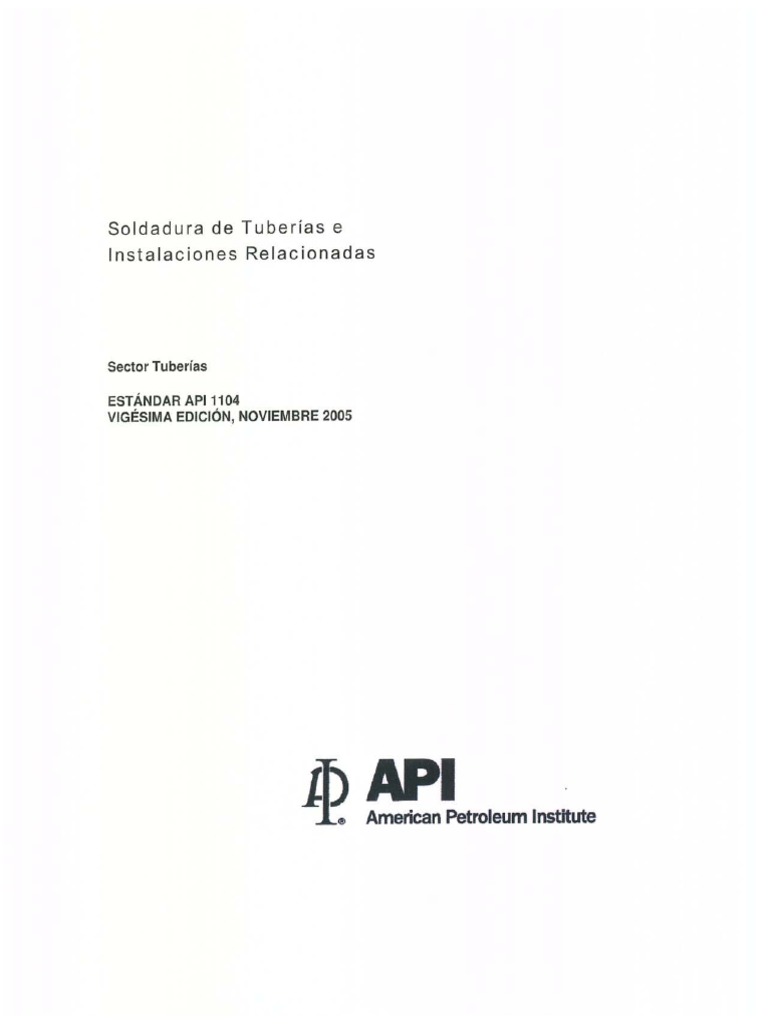 API 1104-2005 Español | PDF