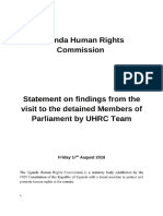 Uganda Human Rights Commission Statement on Bobi Wine