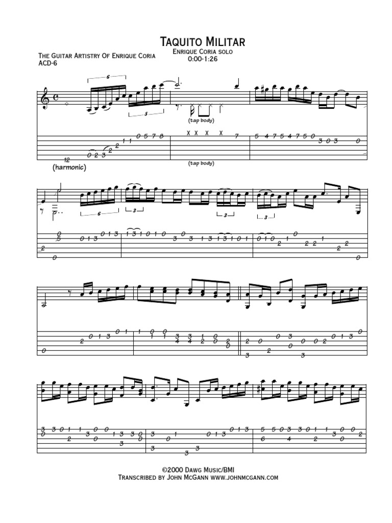Taquito Militar PDF PDF Guitars Chordophones