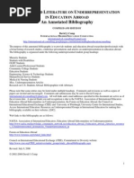 Download Research and Literature on Under Representation in Education Abroad-An Annotated Bibliography by Comp 2008 by David Comp SN3877864 doc pdf