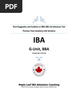 Guideline On BBA IBA JU Maple Leaf - 19 - Free - Adv PDF