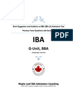 Guideline On BBA IBA JU Maple Leaf - 19 - Free - Adv PDF