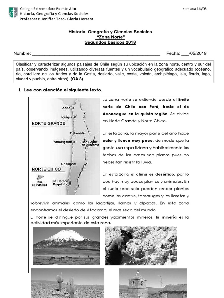 Características de la Zona Norte de Chile | PDF | Desierto | Chile