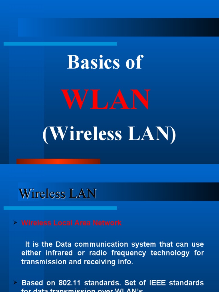 WLAN | PDF | Wireless Lan | Ieee 802.11