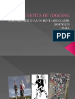 Benefits of Jogging: Nor Firdaus Shamim Binti Abd Kadir 2008745129 Om4A