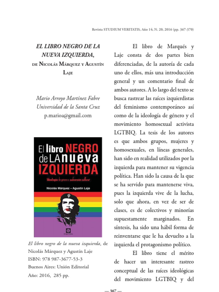 El Libro Negro De La Nueva Izquierda Nicolas Marquez Agustin Laje Pdf Politica Del Ala Izquierda Feminismo