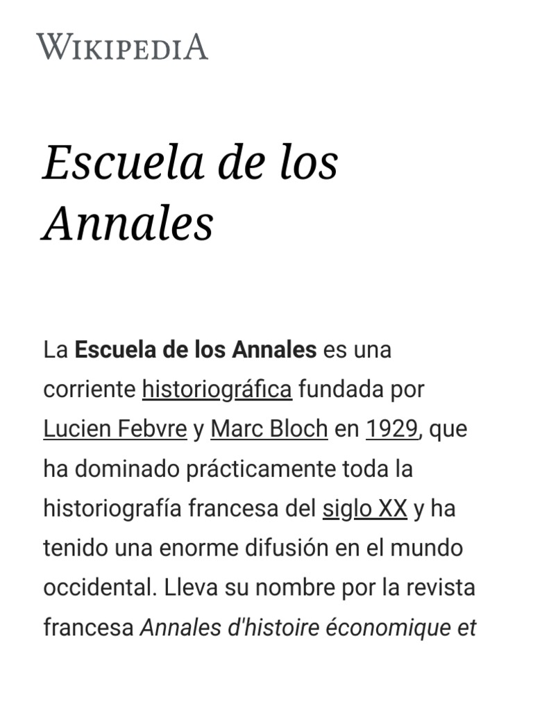 Escuela de Los Annales Metodología de las ciencias sociales Cambio