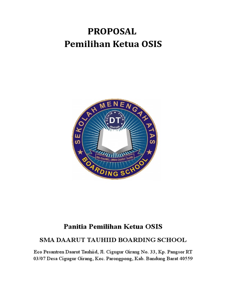 Contoh Proposal Pemilihan Ketua Osis Sma - Berbagi Contoh Proposal