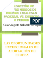 La admisión de nuevos medios de prueba Legalidad procesal vs. Derecho a probar - Cesar Nakazaki.pptx