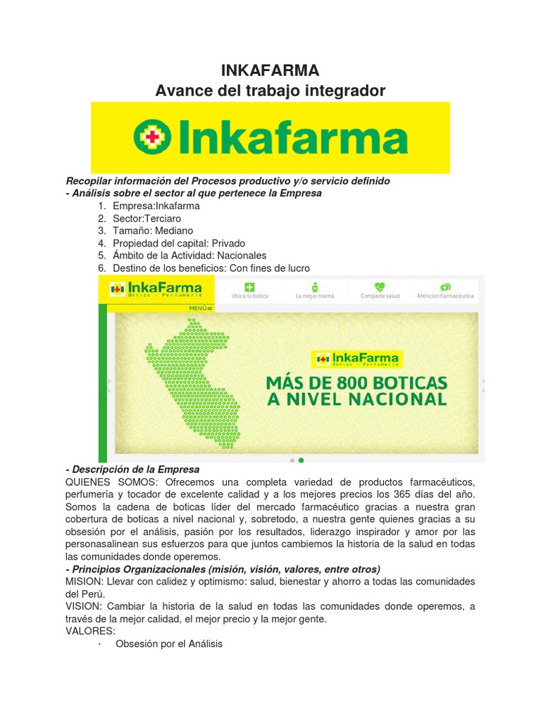 Trabajo Integrador - Inka Farma Control Estadistico | PDF | Calidad ...