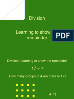 Division Showingremainders