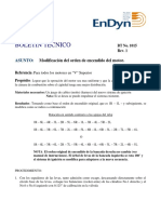 Reporte Tecnico Endyn Modificación Del Orden de Encendido Del Motor.