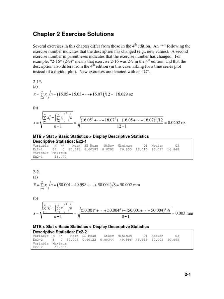 worksheet Central Tendency Worksheets solution manual quality control 5th edition montgomery standard deviation confidence interval