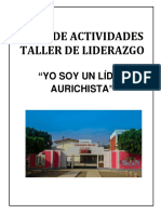 Plan Actividades Taller de Liderazgo