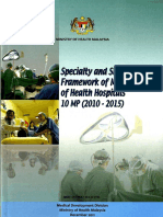 Specialty and Sub-Specialty Framework for Ministry of Health Hospitals