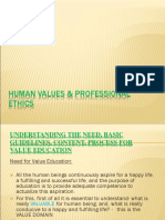 Human Values & Professional Ethics: Understanding the Need, Guidelines and Core Values
