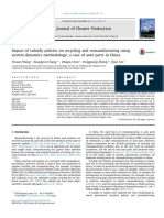 Impact of Subsidy Policies on Remanufacturing in China