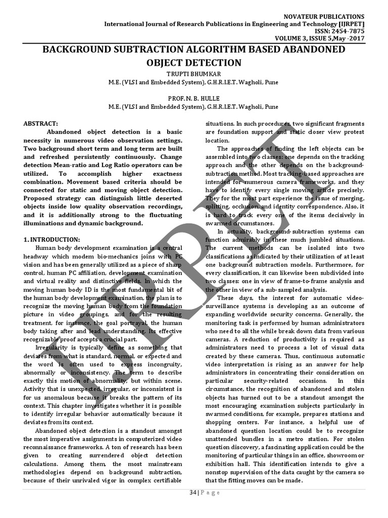 Object Detection | PDF | Surveillance | Video