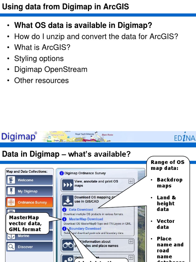 Using Digimap Data in Arcgis | PDF | Arc Gis | Application Software
